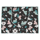 コアラカラフル柄かわいい動物とフローラ ラージペーパーバッグ (正面)