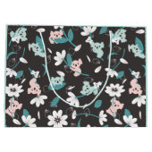 コアラカラフル柄かわいい動物とフローラ ラージペーパーバッグ (裏面)