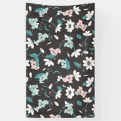 コアラカラフル柄かわいい動物とフローラ 横断幕 (縦)