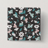 コアラカラフル柄かわいい動物とフローラ 缶バッジ (正面)