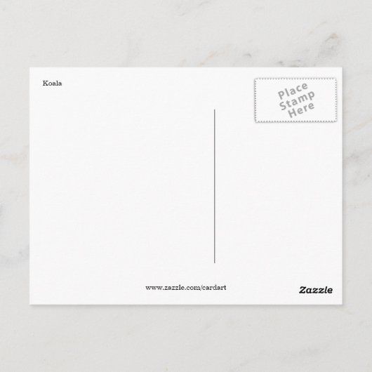 コアラカワイト ポストカード (裏面)