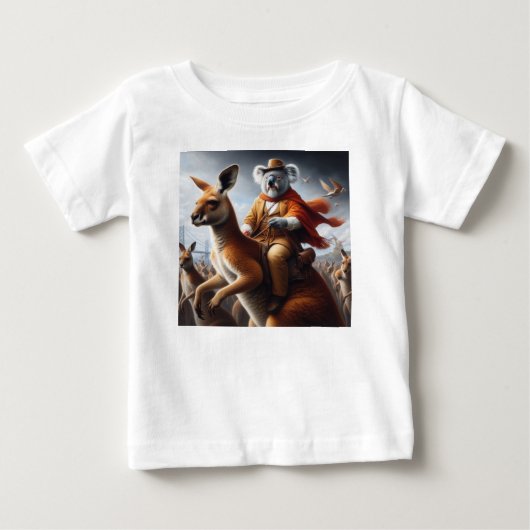 コアラカンガルーライダー ベビーTシャツ (正面)