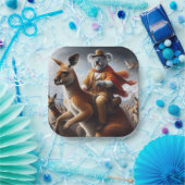 コアラカンガルーライダー ペーパープレート (パーティー)