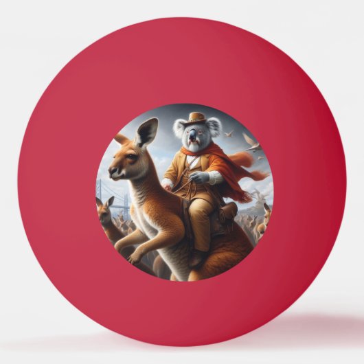 コアラカンガルーライダー 卓球ボール (正面)