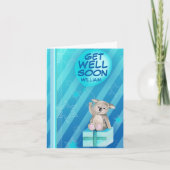 コアラカードブルーという名の男の子を早く元気にしてください カード (正面)