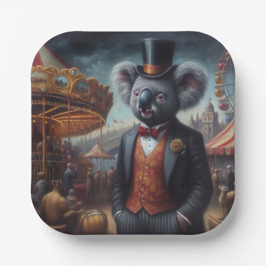 コアラカーニバル ペーパープレート (正面)