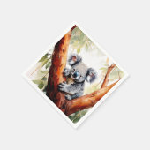 コアラガムの木に座る スタンダードカクテルナプキン (角)