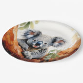 コアラガムの木に座る ペーパープレート (アングル)