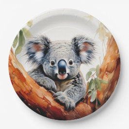 コアラガムの木に座る ペーパープレート