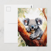 コアラガムの木に座る ポストカード (正面/裏面)