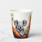 コアラガムの木に座る 紙コップ (裏面)