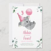 コアラガール誕生日 招待状 (正面)