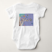 コアラキュート誕生日パステルパープルウォーター ベビーボディスーツ (裏面)