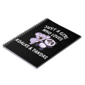 コアラギフト女性パンダ女の子かわいいコアラとパンダ ノートブック (左側)