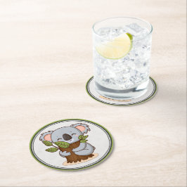 コアラクマの木に覆われる ラウンドペーパーコースター