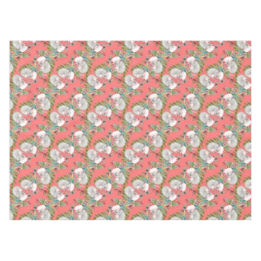 コアラクリスマスピンク テーブルクロス (正面(横))