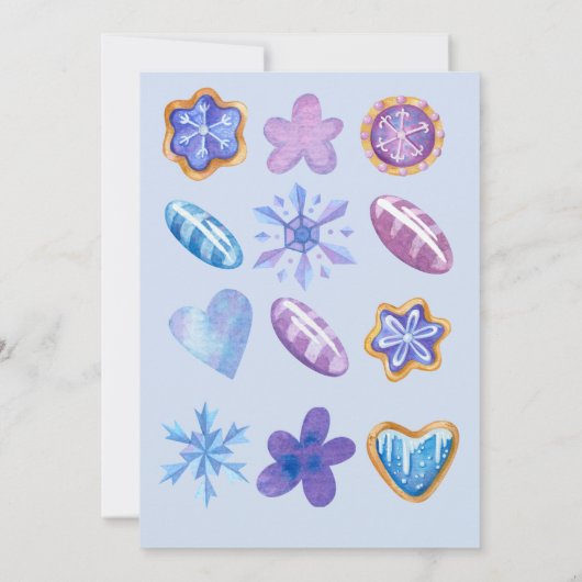 コアラケーキアイスクリームブルーウォーター色1st誕生日 招待状 (裏面)