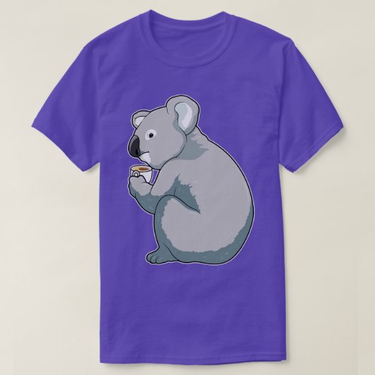 コアラコーヒーカップ Tシャツ (デザイン正面)