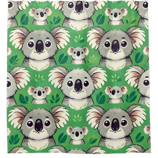 コアラシャワーカーテン シャワーカーテン (正面)