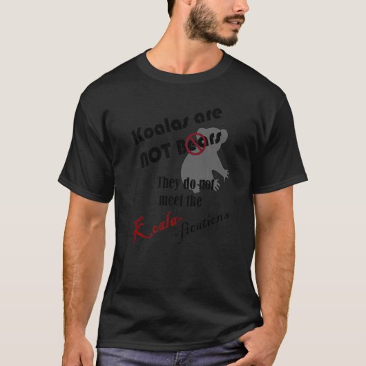 コアラスはクマではない彼らはコアラfに会わない tシャツ (正面)