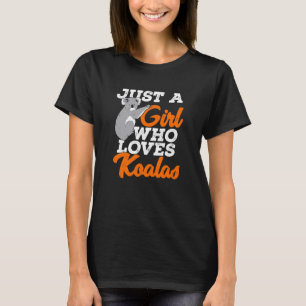 コアラスを愛する女の子 Tシャツ