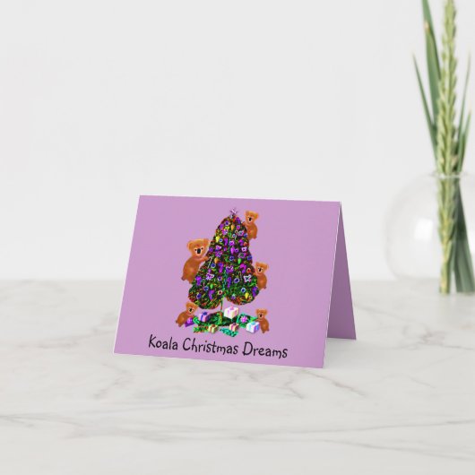 コアラスクリスマス朝の挨拶状 シーズンカード (正面)