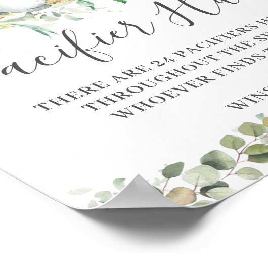 コアラスツインズパシファイア狩りベビーシャワーゲーム ポスター (角)