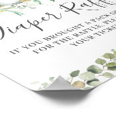 コアラスツインズベビーシャワーおむつラッフルチケットサイン ポスター (角)