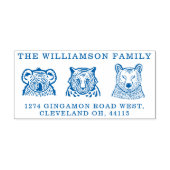 コアラタイガー&ベアーアニマルファミリー差出人住所 セルフインキングスタンプ (デザイン)