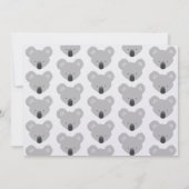 コアラターニングカワイイ動物初誕生日 招待状 (裏面)