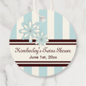 コアラツインボーイ赤ちゃんシャワー/誕生日ありがとう フェイバータグ (裏面)