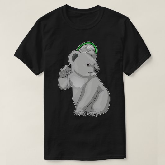 コアラテニスティンニンラケット Tシャツ (デザイン正面)
