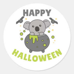 コアラハッピーハローウィンカルドロンこうもりクラシックラウンドS ラウンドシール