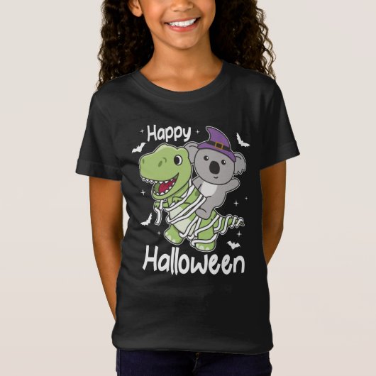 コアラハッピーハローウィンTレックスミイラ Tシャツ (正面)