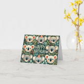 コアラハッピーバースデーカード カード (黄色い花)