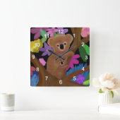 コアラハビタットクロック スクエア壁時計 (ホーム)