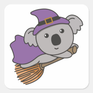 コアラハロウィーンウィッチキッズウィッチコスチュームスクエアセント スクエアシール