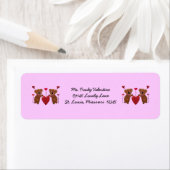 コアラバレンタインハート差出人住所ラベル ラベル (インサイチュ)