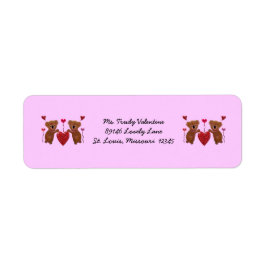コアラバレンタインハート差出人住所ラベル ラベル
