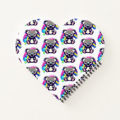 コアラパーソナライズされたベアとレインボー ノートブック (裏面)