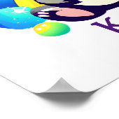 コアラパーソナライズされたベアとレインボー ポスター (角)