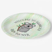 コアラパーソナライズされたベアをテーマにした赤ちゃんシャワー ペーパープレート (アングル)