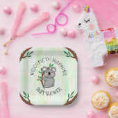 コアラパーソナライズされたベアをテーマにした赤ちゃんシャワー ペーパープレート (パーティー)