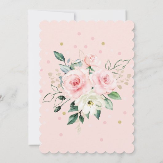 コアラパーソナライズされたベアーガール1歳の誕生日 招待状 (裏面)