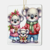 コアラパーソナライズされたベアーファミリークリスマス セラミックオーナメント (左)