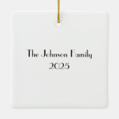 コアラパーソナライズされたベアーファミリークリスマス セラミックオーナメント (裏面)