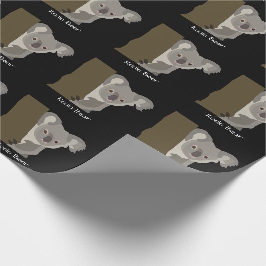 コアラパーソナライズされたベア ラッピングペーパー (角)