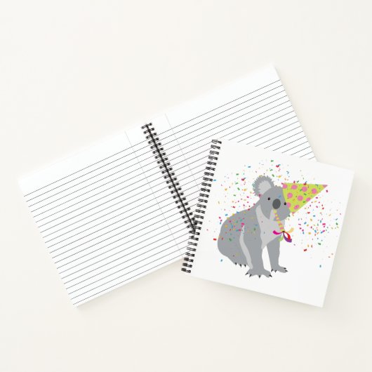 コアラパーティー - 動物たちがパーティーを楽しむ ノートブック (内部)