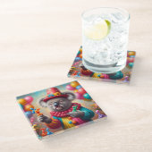 コアラピエロ ガラスコースター (アングル)