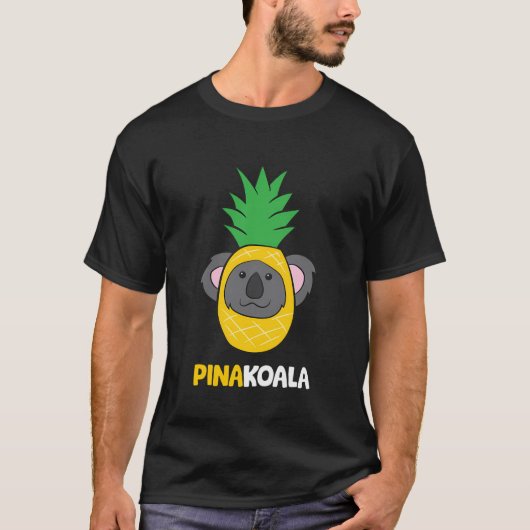 コアラピナコラダアルコールパイナップルコアラピナコール Tシャツ (正面)